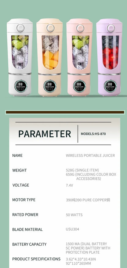 Smoothio 700ML Smart Portable Blender