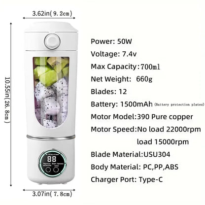 Smoothio 700ML Smart Portable Blender